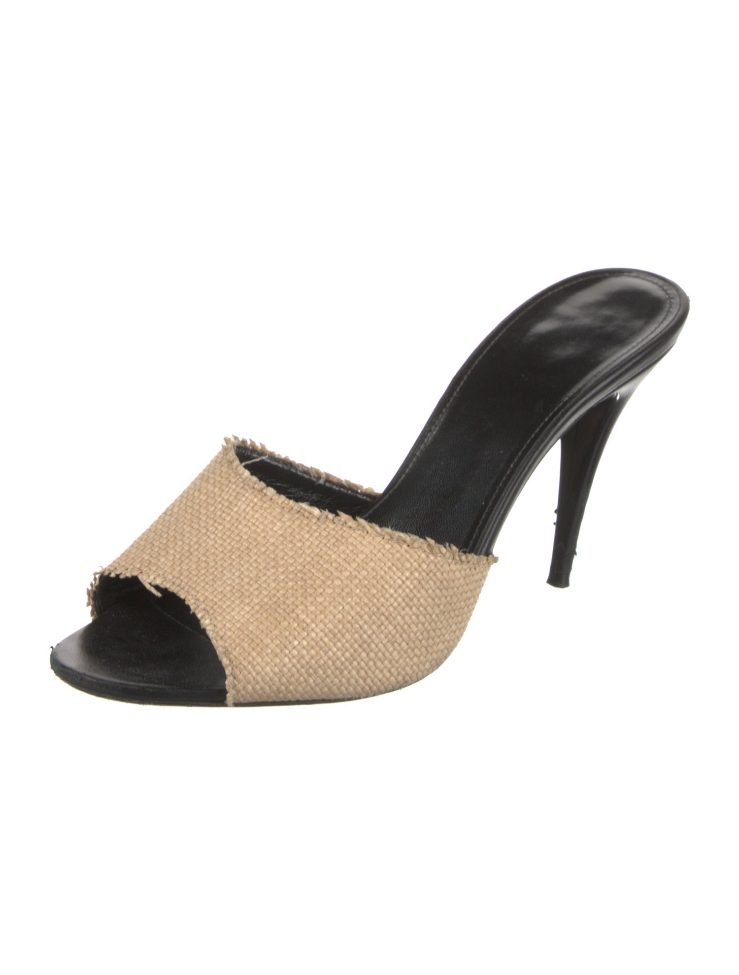 Saint Laurent Straw Slides